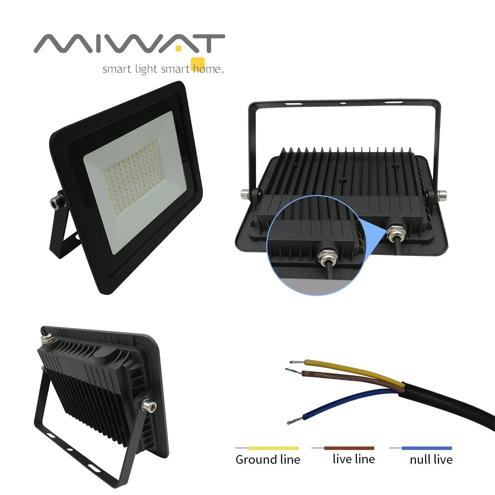 Refletor LED à Prova d’Água IP68 10W a 100W para Áreas Externas