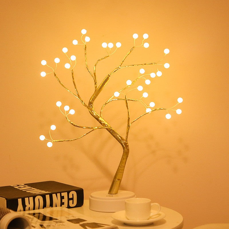 Luminária de Mesa LED em Formato de Folha com Luzes de Fadas USB para Decora