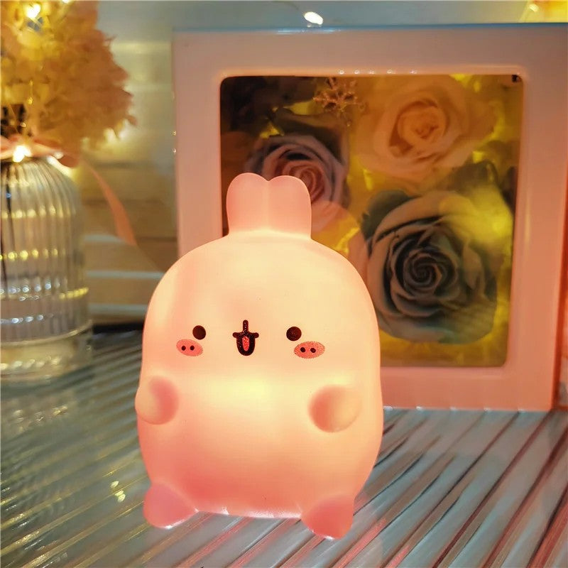 Luminária de Silicone LED Coelhinho Super Fofa e Delicada