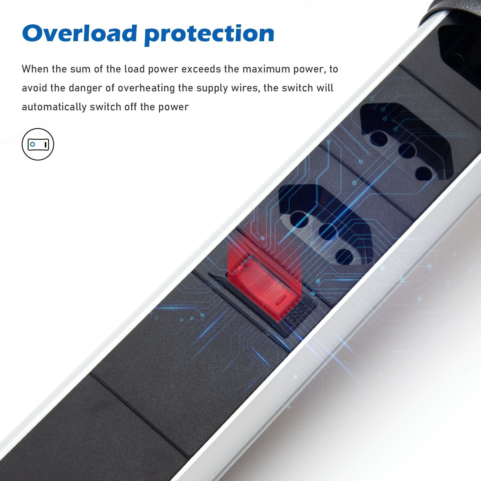 Régua de Tomadas com Extensão e Portas USB - 2M 110-220V Padrão Brasil