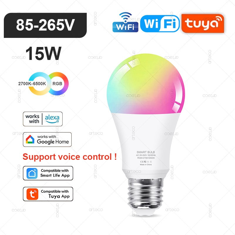 Lâmpada LED Inteligente Tuya com Controle por Wi-Fi, Zigbee ou Bluetooth