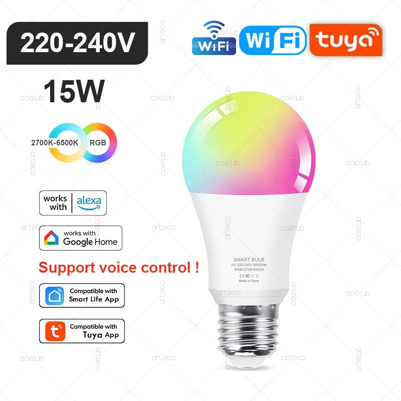Lâmpada LED Inteligente Tuya com Controle por Wi-Fi, Zigbee ou Bluetooth