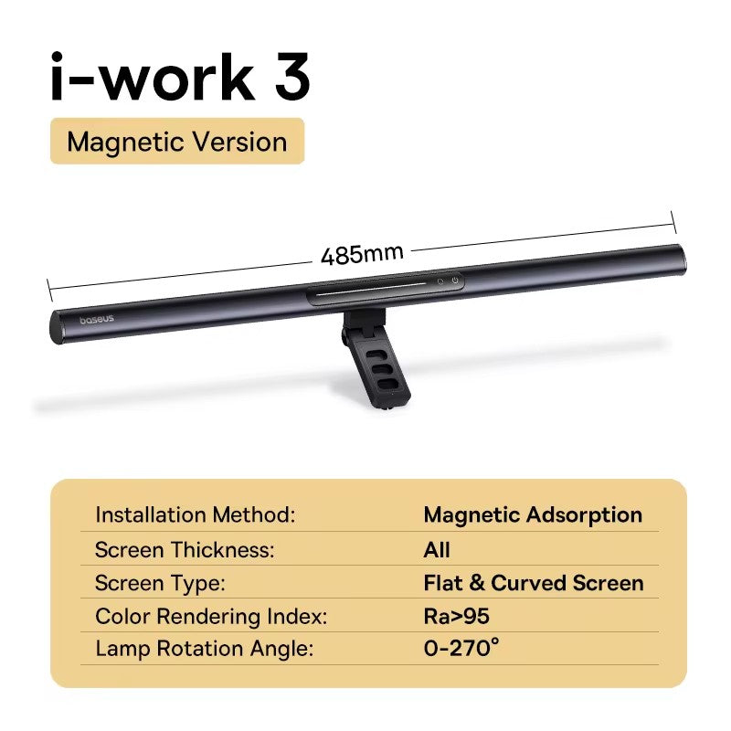 Luminária LED Magnética USB para Computador e Notebook com Luz Protetora Ocular
