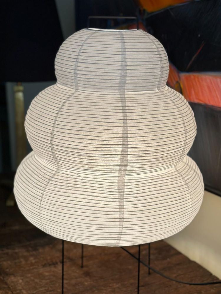 Luminária de Mesa LED Estilo Japonês com Papel de Arroz e 3 Níveis de Iluminação
