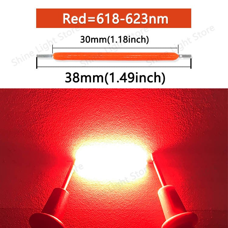 Kit de 10 a 1200 LEDs Filamento COB 3V 38mm para Decoração