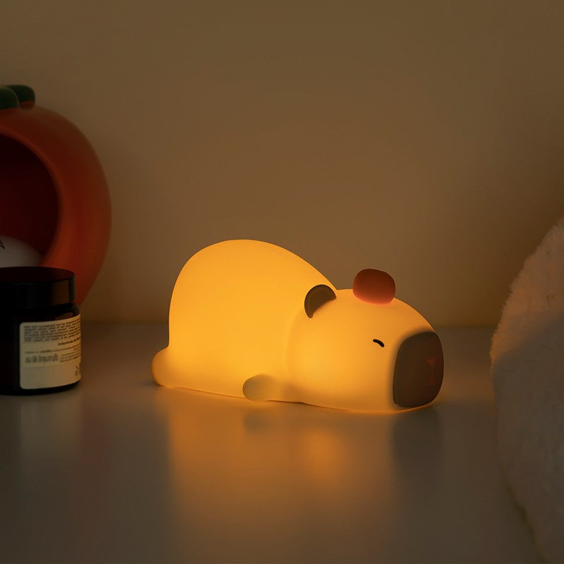 Luminária Capivara de Silicone com Bateria Recarregável USB
