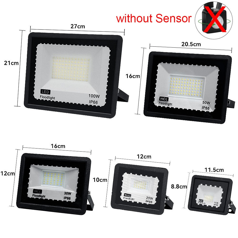 Refletor LED com Sensor de Movimento PIR IP66 à Prova d’Água 10W a 100W