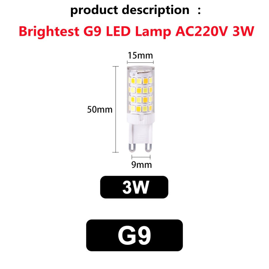 Lâmpada LED G9 Super Brilhante 3W 5W 7W Cerâmica AC220V Luz Quente ou Fria