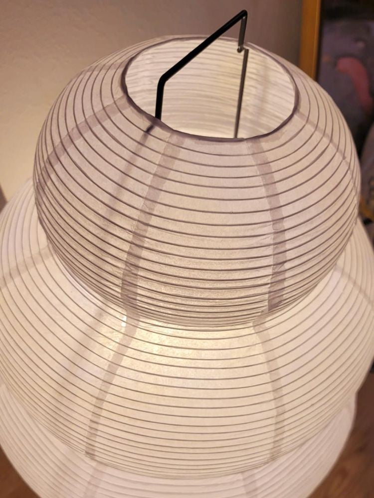 Luminária de Mesa LED Estilo Japonês com Papel de Arroz e 3 Níveis de Iluminação