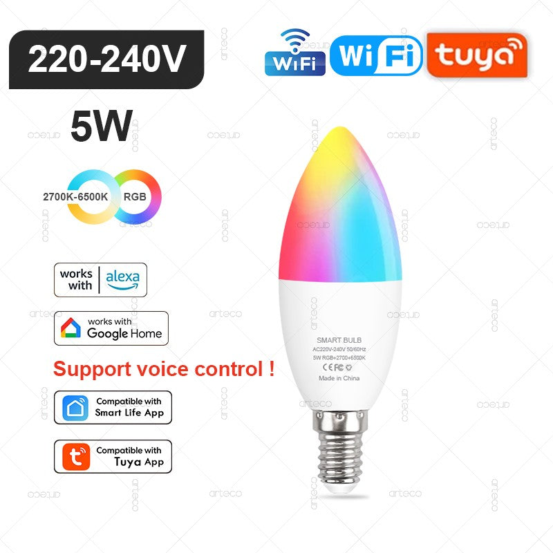 Lâmpada LED Inteligente Tuya com Controle por Wi-Fi, Zigbee ou Bluetooth