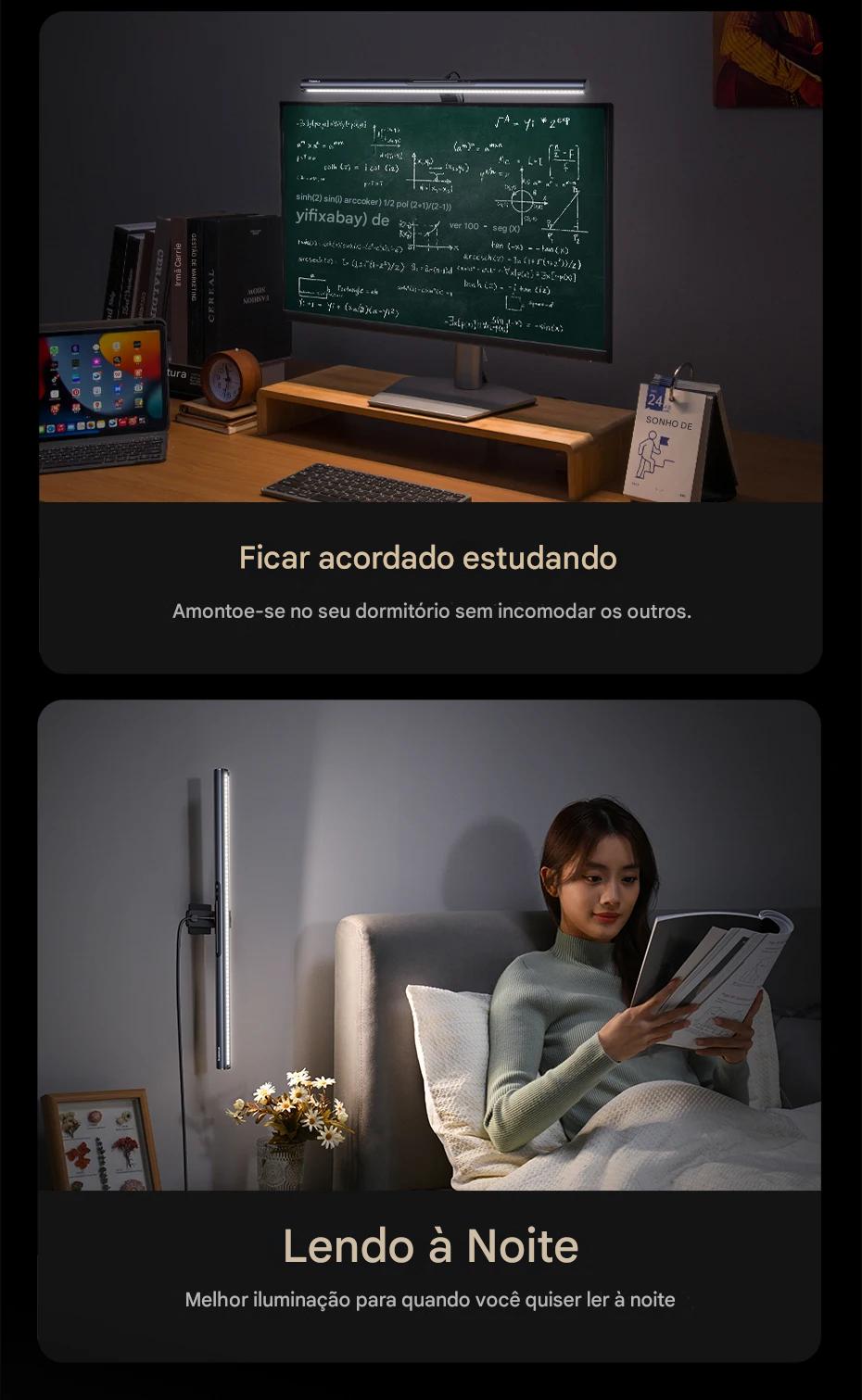 Luminária LED Magnética USB para Computador e Notebook com Luz Protetora Ocular