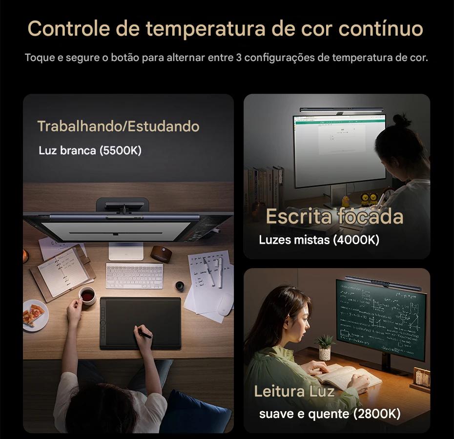 Luminária LED Magnética USB para Computador e Notebook com Luz Protetora Ocular