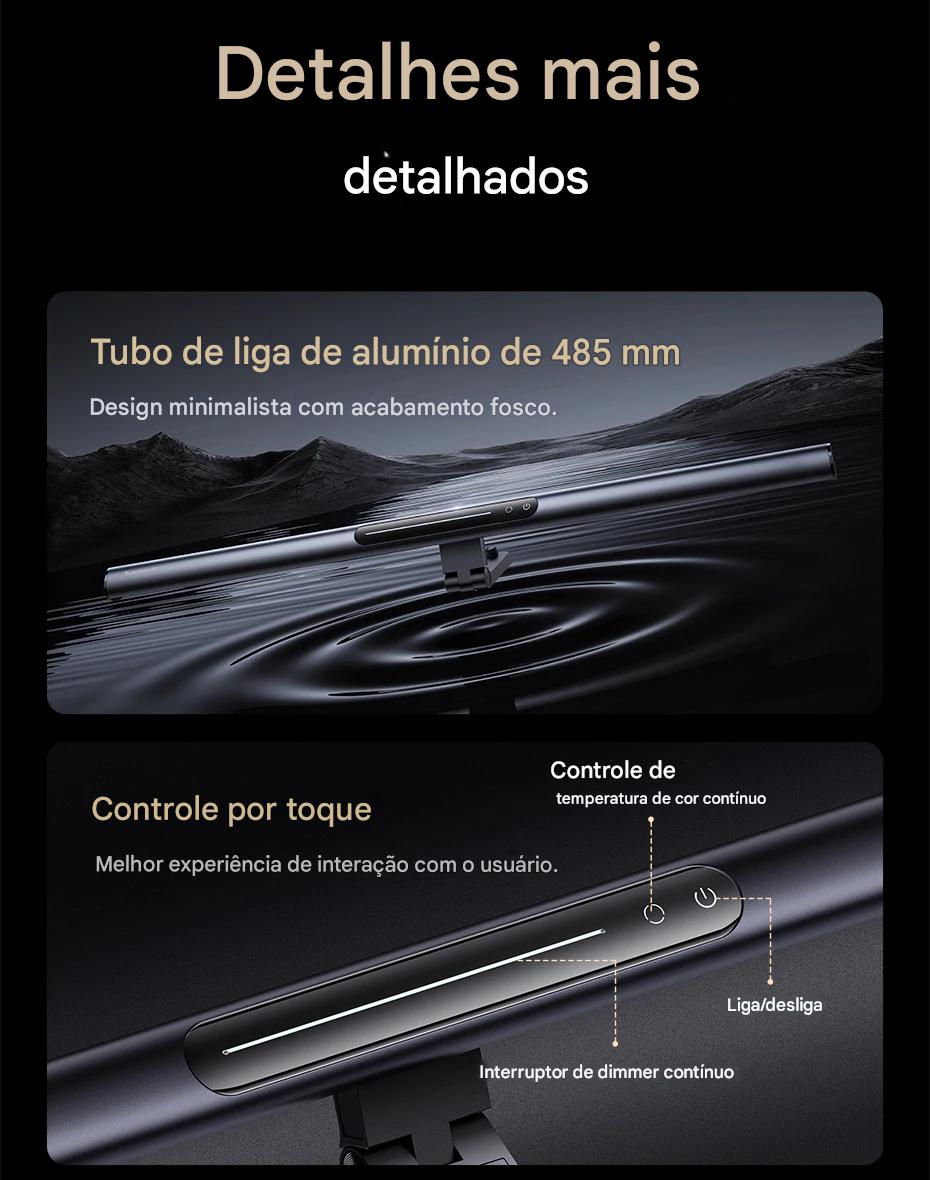 Luminária LED Magnética USB para Computador e Notebook com Luz Protetora Ocular