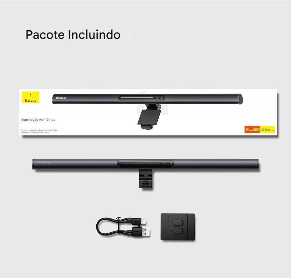 Luminária LED Magnética USB para Computador e Notebook com Luz Protetora Ocular
