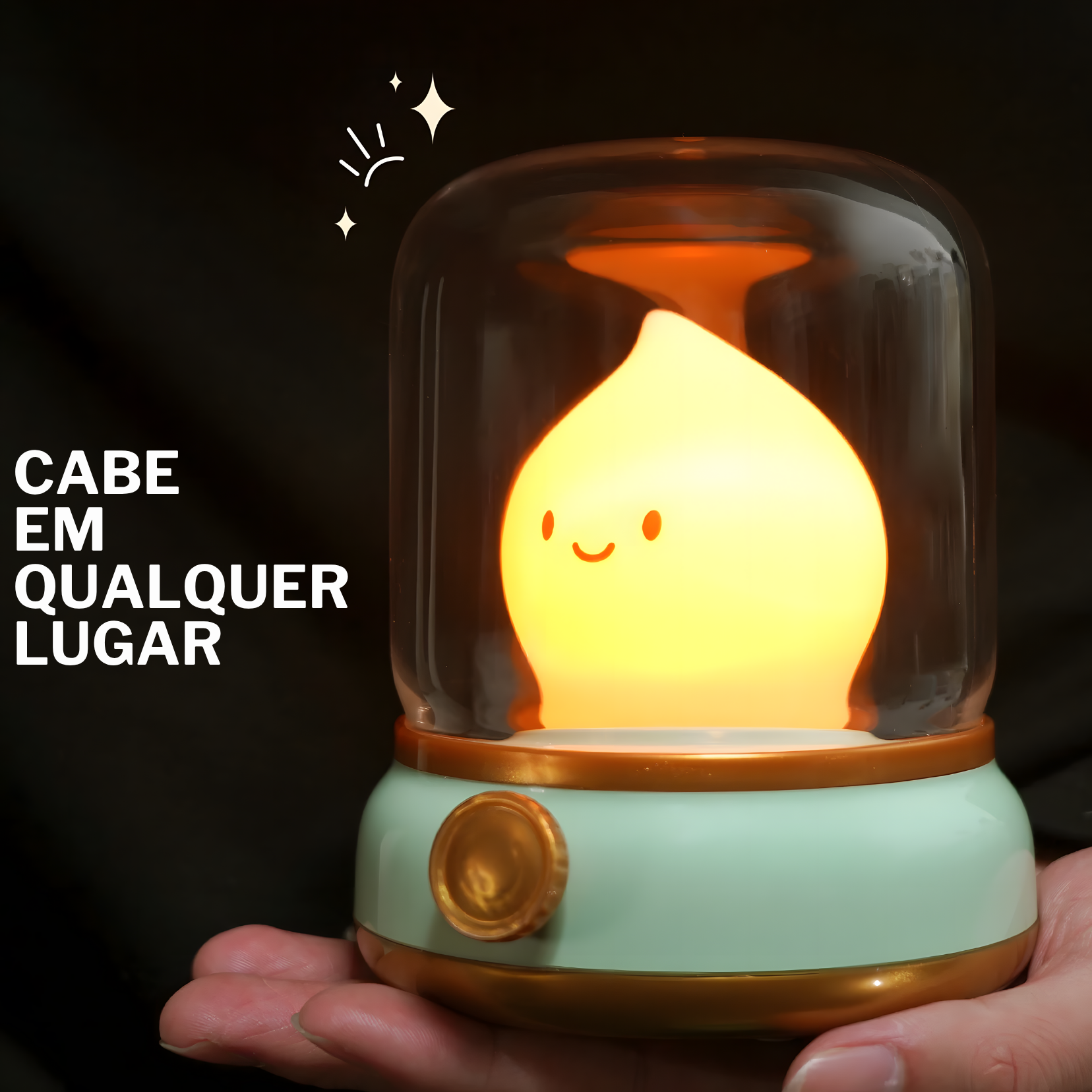 Luminária Foguinho com Luz Suave e Bateria Recarregável