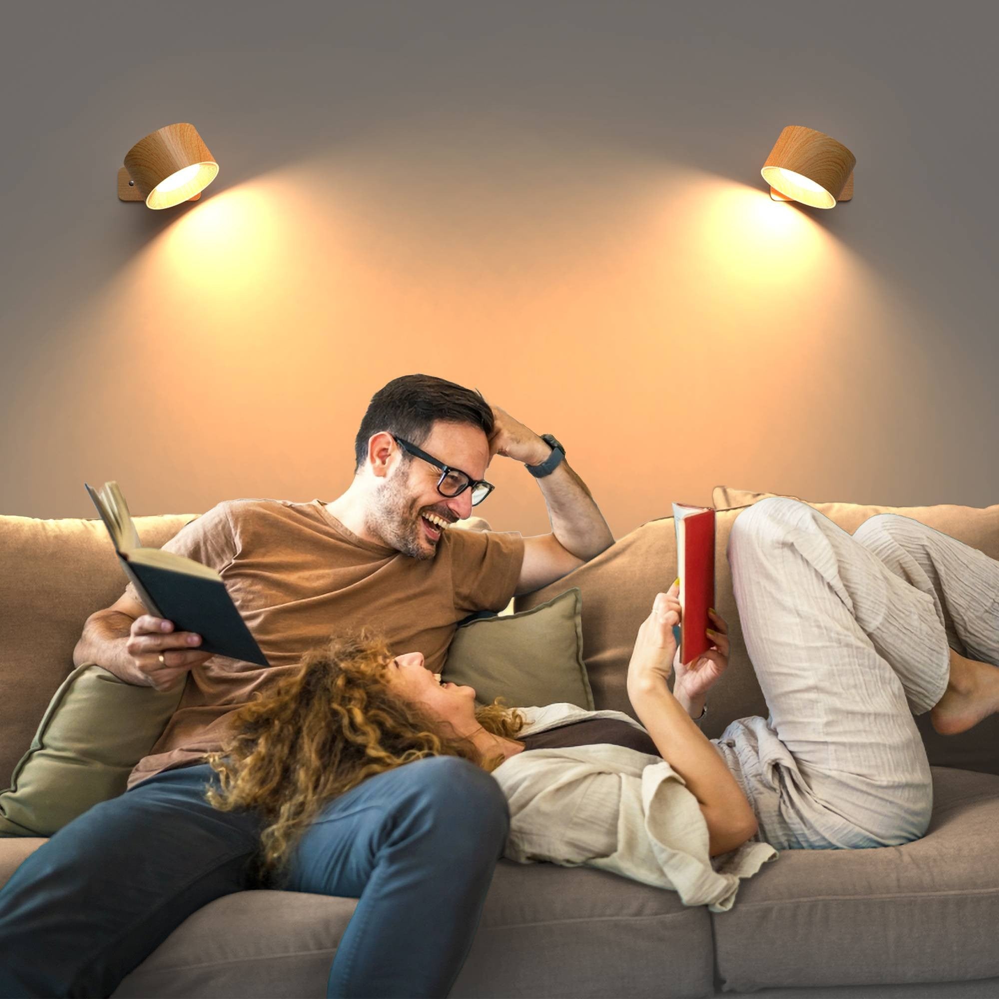 Arandelas LED com 3 níveis de brilho e Luz que Protege os Olhos