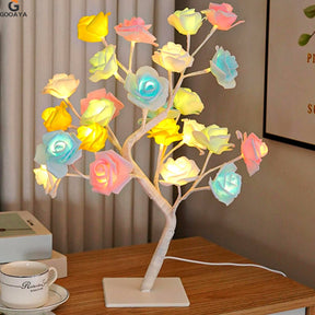 Luminária de Mesa LED em Formato de Folha com Luzes de Fadas USB para Decora