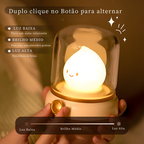 Luminária Foguinho com Luz Suave e Bateria Recarregável
