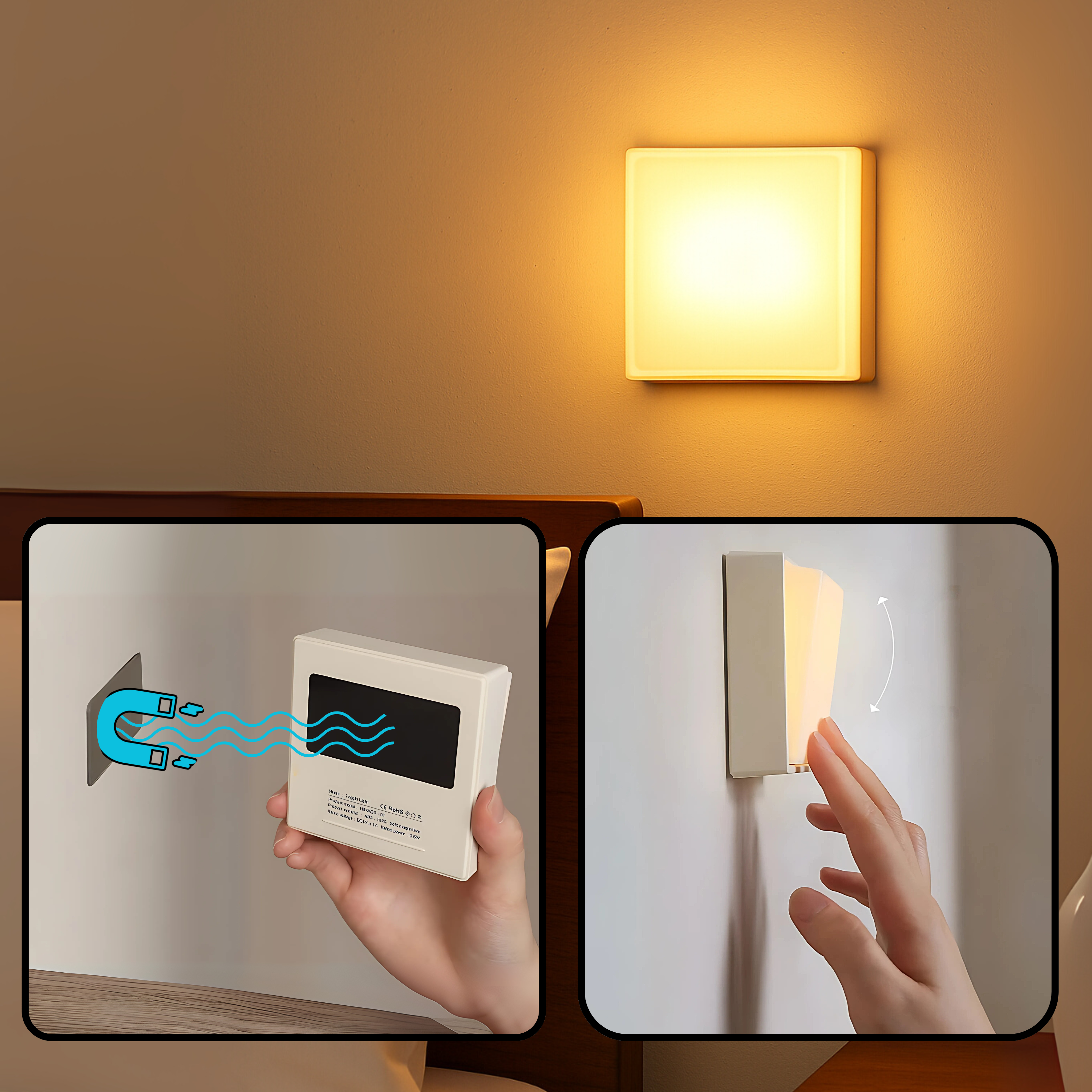 Luminária LED Versátil Sem Fio e Fixação Magnética Com Bateria Recarregável Resistente