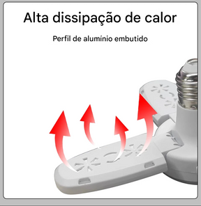 Lâmpada LED Dobrável E27 em Forma de Ventilador 40 LEDs 110V 220V