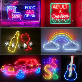 Fita LED Neon RGB com Controle e Sincronização de Música para Ambientes