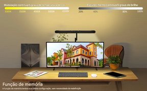 Luminária de Mesa LED com Barreira Antirreflexo e Luminosidade Confortavel