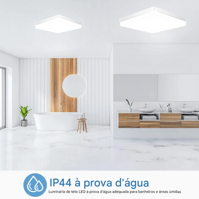 Luminária LED Plafon Quadrada 18W 24W 36W 48W Branco Quente Neutro ou Frio