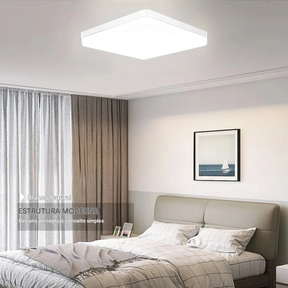 Luminária LED Plafon Quadrada 18W 24W 36W 48W Branco Quente Neutro ou Frio