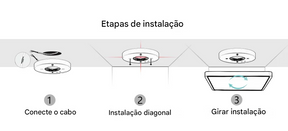 Luminária LED Plafon Smart LED com Acabamento em Madeira Controle Alexa e Google