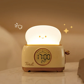 Luminária Relógio de Mesa Dobrável Touch USB Regulável com Proteção Ocular