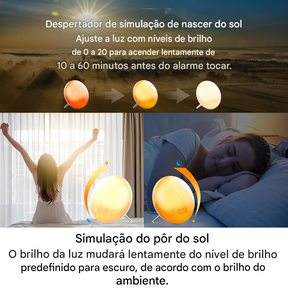 Luminária Despertador Smart Wi-Fi com Efeito Amanhecer