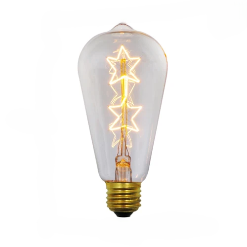 Lâmpada Incandescente de Filamento Vintage para Decoração Retrô - ST64 Star 220V