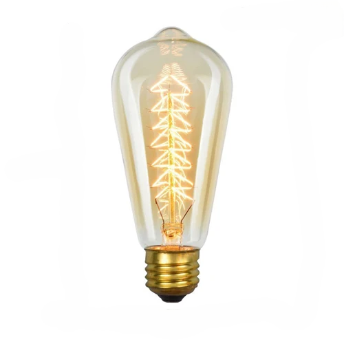Lâmpada Incandescente de Filamento Vintage para Decoração Retrô - ST64 Espiral 220V