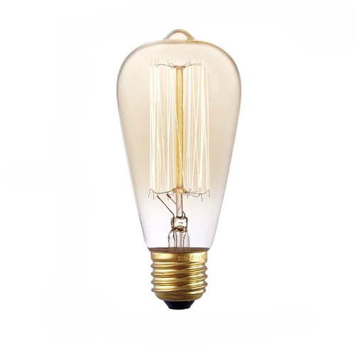 Lâmpada Incandescente de Filamento Vintage para Decoração Retrô - Filamento ST64 220V