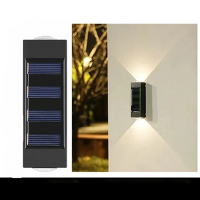 Luminária Solar Automática com 2 LEDs Quentes de Parede à Prova d’Água Para Áreas Externas