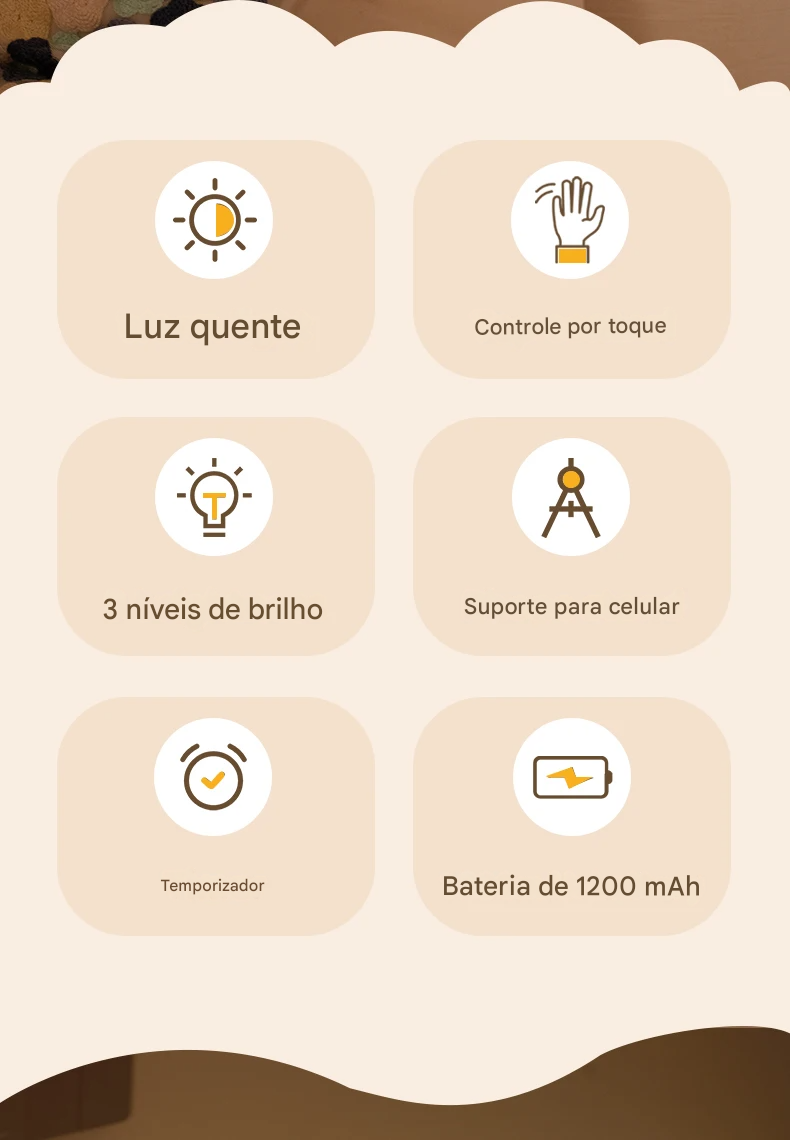 Luminária Patinho de LED em SIlicone com Bateria Recarregável