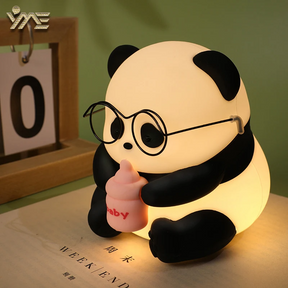 Luminária Pandinha de Óculos de LED em Silicone c/ Bateria Recarregável