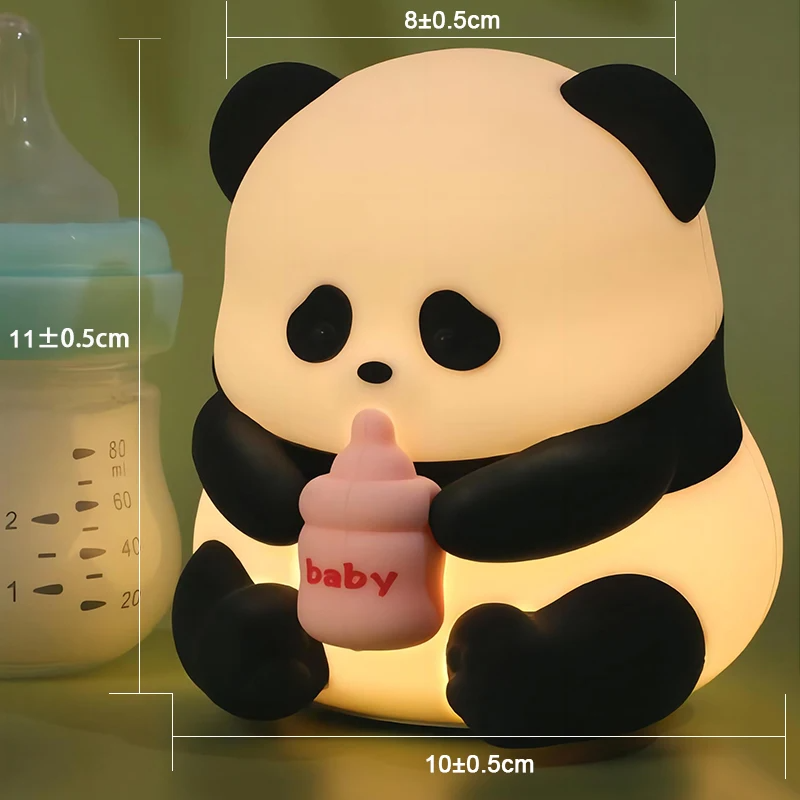 Luminária Pandinha de Óculos de LED em Silicone c/ Bateria Recarregável