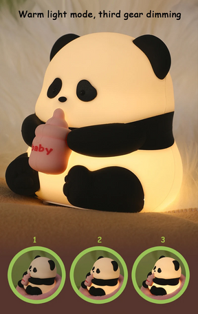Luminária Pandinha de Óculos de LED em Silicone c/ Bateria Recarregável