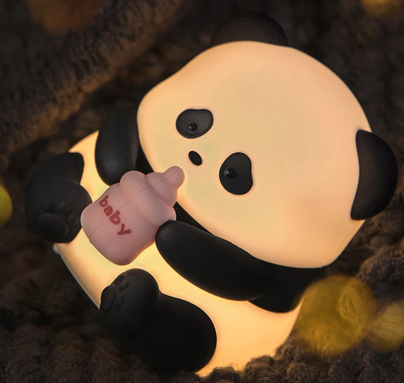 Luminária Pandinha de Óculos de LED em Silicone c/ Bateria Recarregável