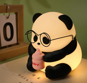 Luminária Pandinha de Óculos de LED em Silicone c/ Bateria Recarregável