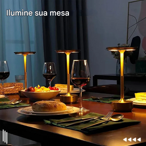 Candeeiro de Mesa Sem Fio com Bateria Recarregável