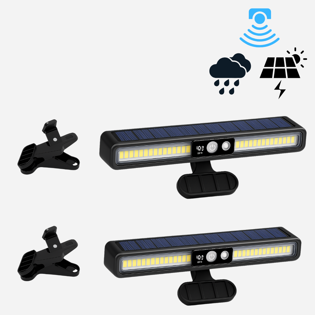 Luz Solar com Sensor de Presença à Prova d´água com Clipe Prendedor