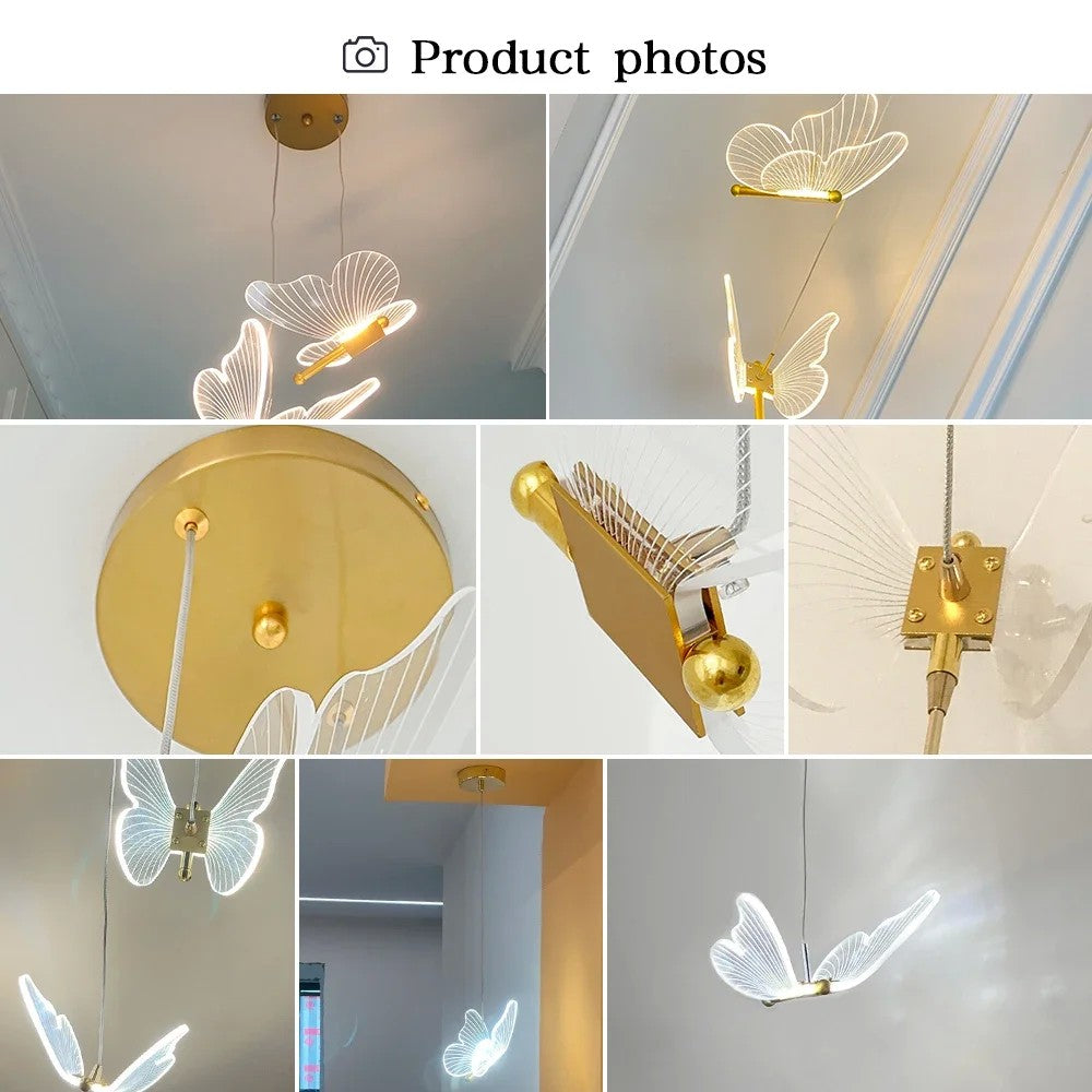 Luminária LED Pendentes de Borboleta Super Sofisticado e Moderno