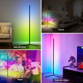 Luminária de Chão RGB Dream Color com Sincronização Musical e 16 Milhões de Cores para Quarto e Sala