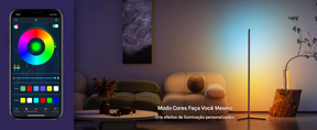 Luminária de Chão RGB Dream Color com Sincronização Musical e 16 Milhões de Cores para Quarto e Sala