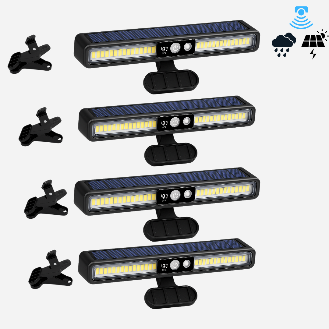 Luz Solar com Sensor de Presença à Prova d´água com Clipe Prendedor