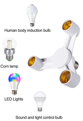 Adaptador Soquete E27 para Lâmpadas LED E27 - 2 em 1