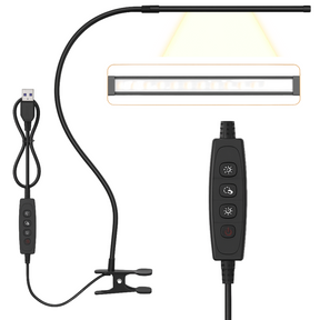 Luminária de Mesa LED 10W com Proteção Ocular e Clipe Regulável