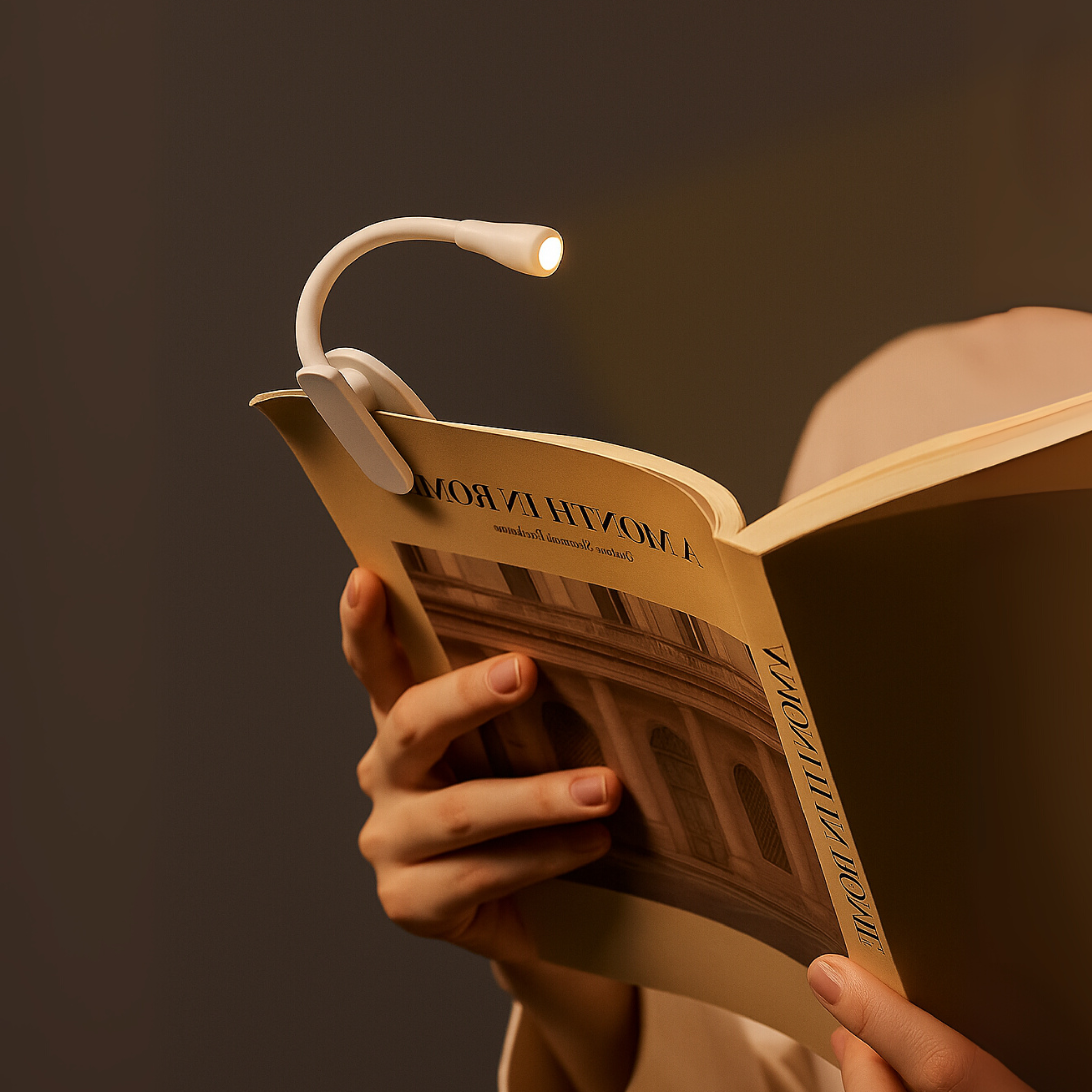 Luminária Led Para Leitura de Livros com Clipe Prendedor e Bateria Recarregáve